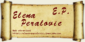 Elena Peralović vizit kartica